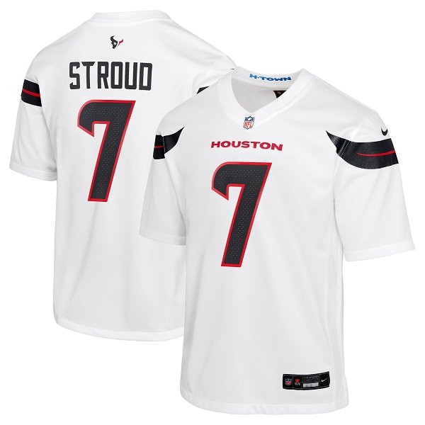 Youth Houston Texans #7 C.J. StroudNike White Limited Jersey