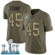 Men's Nike NFL New England Patriots #45 Donald Trump Limited Olive/Camo 2017 Salute to Service Super Bowl LII Jersey