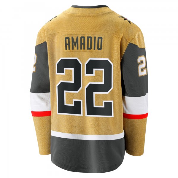 Men's Vegas Golden Knights Michael Amadio Fanatics Gold Home Breakaway Jersey