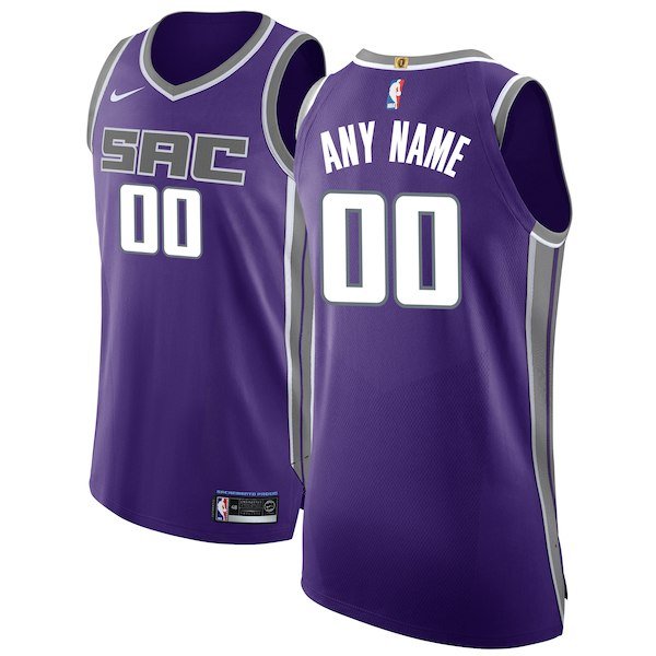 Men's Nike Sacramento Kings Purple Icon Edition Custom Jersey