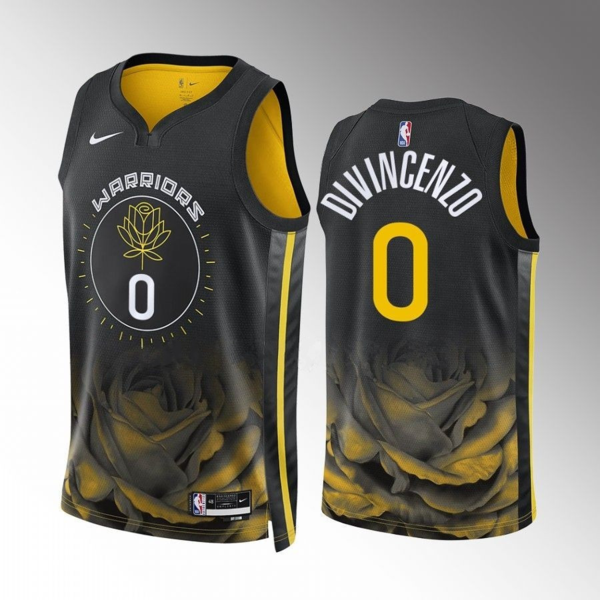 Nike Golden State Warriors Unisex #0 Donte Divincenzo Black 2022/23 Swingman Jersey - City Edition