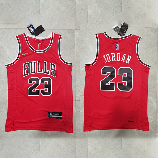 Men's Chicago Bulls #23 Michael Jordan 2021-22 75th Anniversary City Red Swingman Statement NBA Jersey