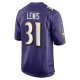 Men's Baltimore Ravens Jamal Lewis Nike Purple Retired Player Game Jersey