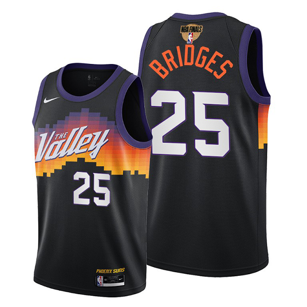 Mikal Bridges Phoenix Suns 2021 NBA Finals Bound #25 Jersey Black City Edition