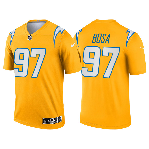 Men's Los Angeles Chargers #97 Joey Bosa Gold 2021 Limited NFL Jersey