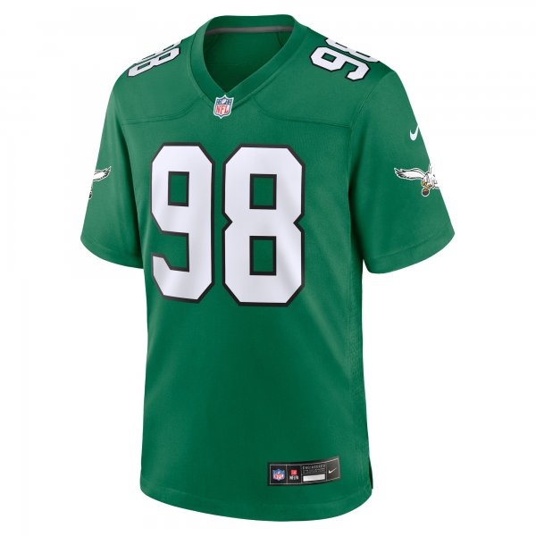 Men's Philadelphia Eagles Jalen Carter Nike Kelly Green Alternate Game Jersey