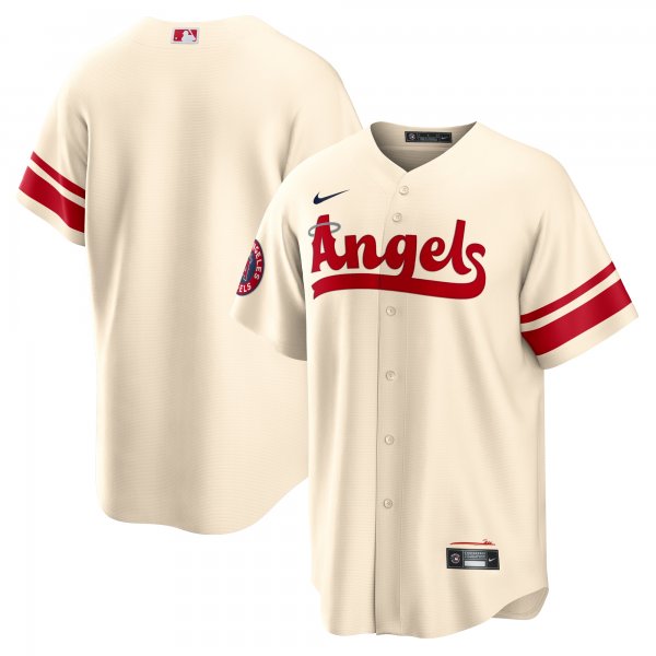 Men's Los Angeles Angels Nike Cream City Connect Replica Team Jersey