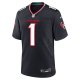 Men's Houston Texans  Nike Navy #1 Dad Game Jersey