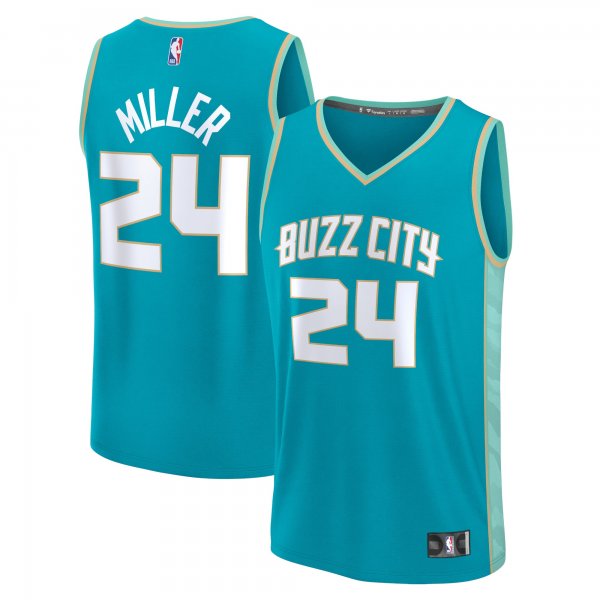 Men's Charlotte Hornets Brandon Miller Fanatics Teal Fast Break Jersey - City Edition