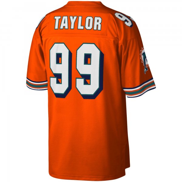 Men's Miami Dolphins Jason Taylor Mitchell & Ness Orange Big & Tall 2004 Retired Player Replica Jersey