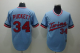 Mitchell and Ness Minnesota Twins #34 Kirby Puckett Stitched Light Blue Throwback MLB Jersey