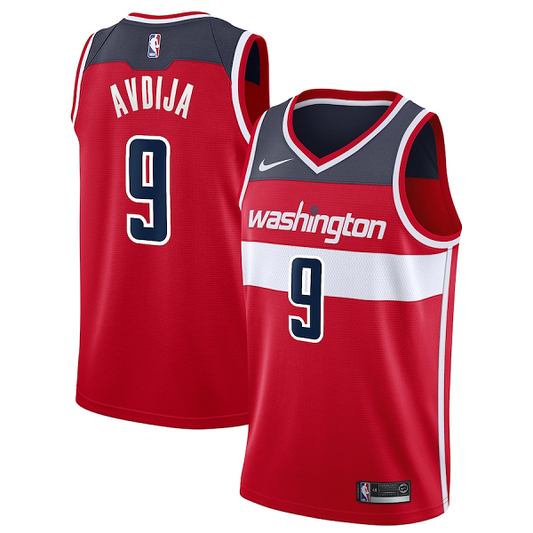 Men's Nike Washington Wizards Deni Avdija #9 Red 2021 Swingman Icon Edition NBA Jersey