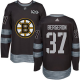 Adidas Boston Bruins #37 Patrice Bergeron Black 1917-2017 100th Anniversary Stitched NHL Jersey