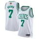 Men's Boston Celtics #7 Jaylen Brown Nike Icon Edition NBA Finals Patch 2024 Swingman White Jersey