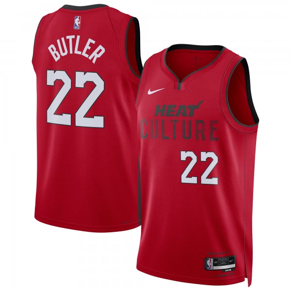 Jimmy Butler #22 Miami Heat Nike Unisex 2024/25 Swingman City Edition Red Player Jersey