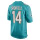 Men's Miami Dolphins Trent Sherfield Nike Aqua Game Player Jersey