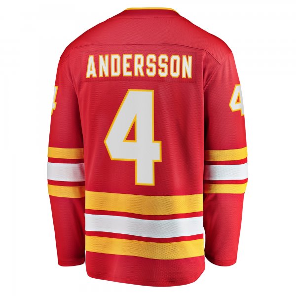 Men's Calgary Flames Rasmus Andersson Fanatics Red Home Team Breakaway Player Jersey