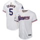 Youth Texas Rangers Corey Seager Nike White 2024 Gold Collection Limited Player Jersey