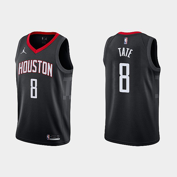 Men's Houston Rockets #8 Jae'Sean Tate Black 2021 NBA Draft Statement Edition Jersey