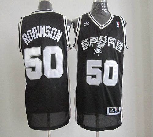 Men's Revolution 30 San Antonio Spurs #50 David Robinson Black Stitched NBA Jersey