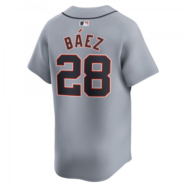 Men's Detroit Tigers Javier Baez Nike Gray Road Limited Player Jersey