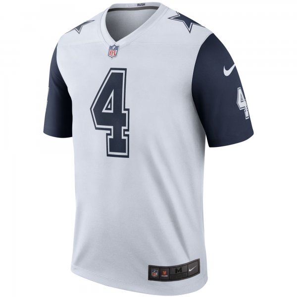 Men's Dallas Cowboys Dak Prescott Nike White Color Rush Legend Player Jersey