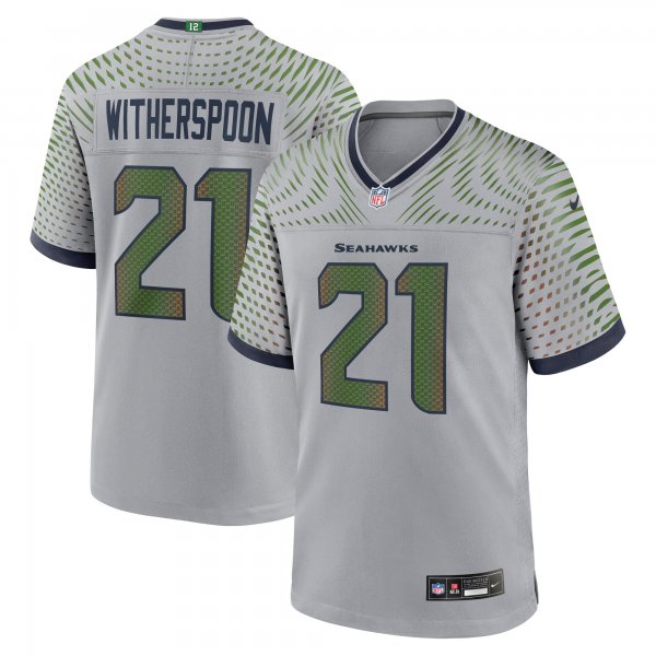 Men's #21 Devon Witherspoon Seattle Seahawks Nike 2025 Rivalries Collection Game Wolf Gray Jersey
