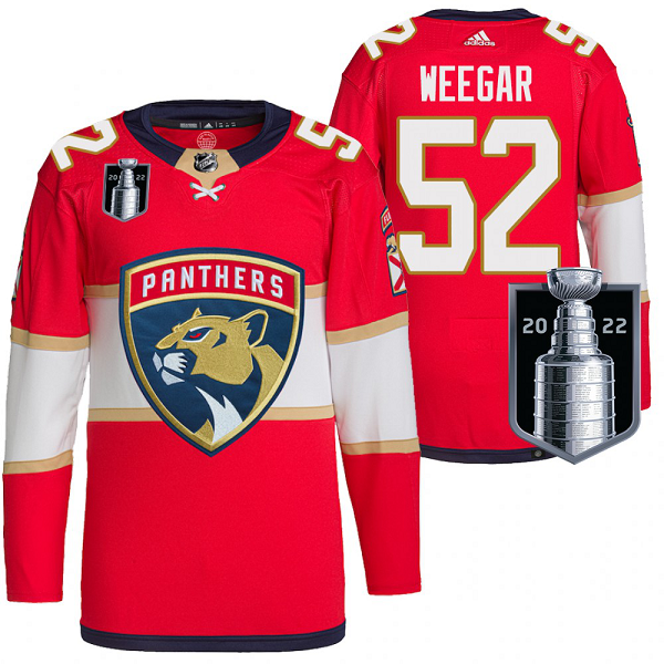 Men's MacKenzie Weegar Florida Panthers 2022 Stanley Cup Playoffs Red #52 Jersey