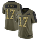 Buffalo Bills Josh Allen Olive 2021 Salute To Service Limited Men's NFL Jersey