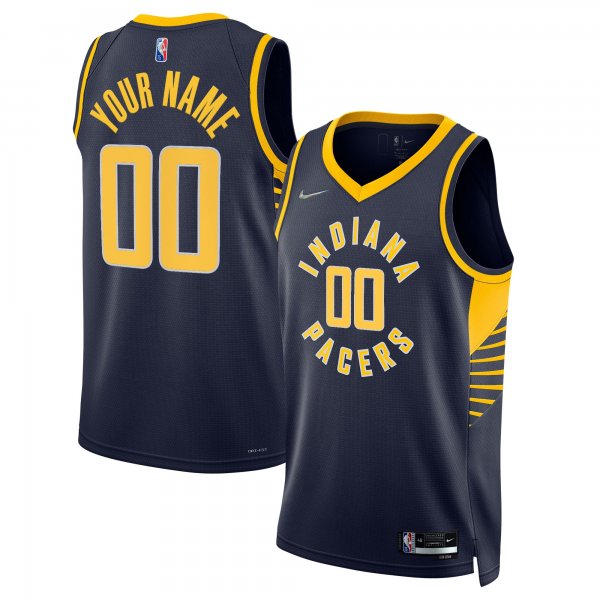 Men's Indiana Pacers Nike Navy 2021/22 Diamond Swingman Custom Jersey - Icon Edition