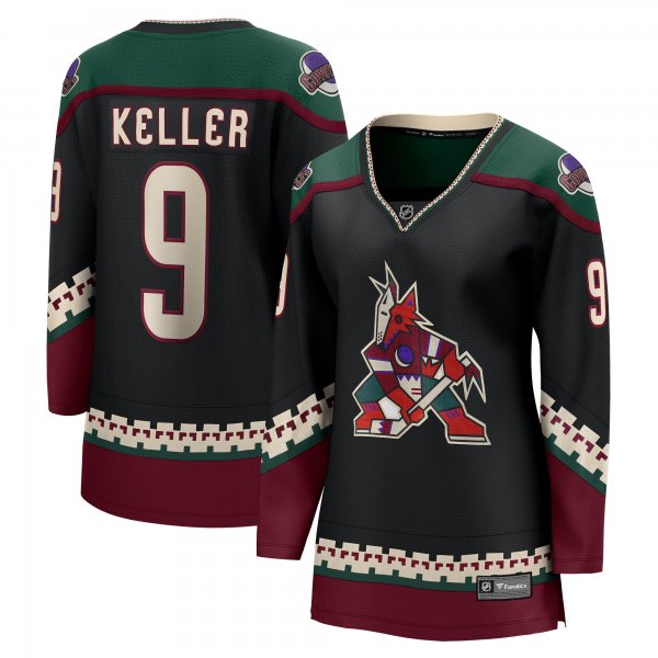 Women's Arizona Coyotes Clayton Keller Fanatics Black Home Breakaway Player Jersey