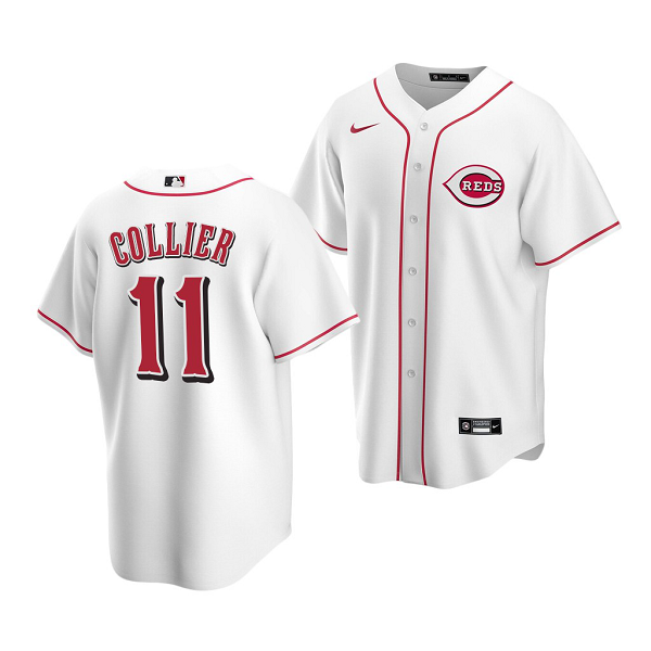 Men's Cincinnati Reds #11 Cam Collier 2022 MLB Draft Jersey White Home