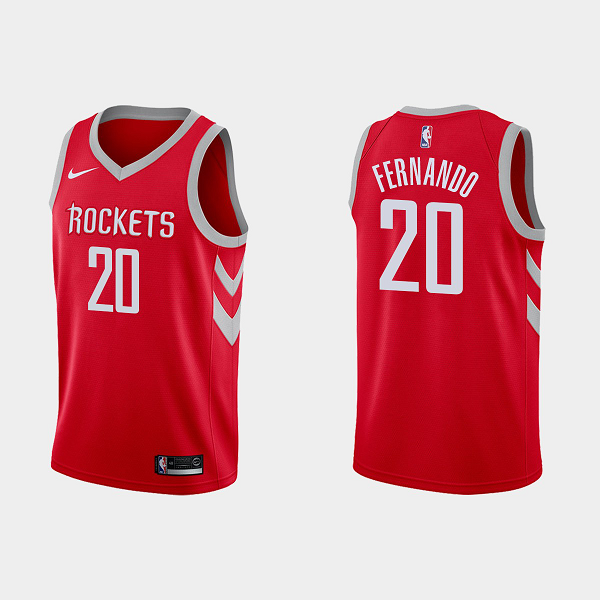 Men's Houston Rockets #20 Bruno Fernando Swingman Icon Edition Red NBA Jersey