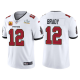 Buccaneers #12 Tom Brady White Super Bowl LV Captain Patch Vapor Limited Men's Jersey