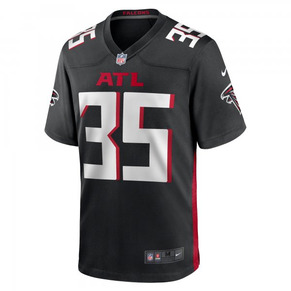 Men's Atlanta Falcons Natrone Brooks Nike  Black Team Game Jersey