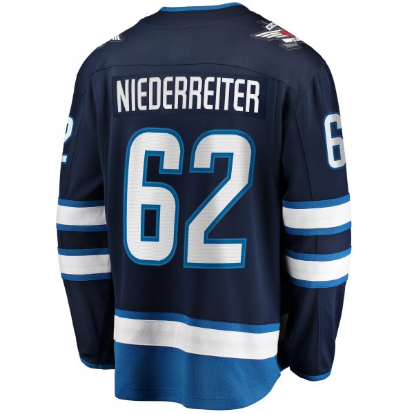 Men's Winnipeg Jets Nino Niederreiter Fanatics Navy Home Premier Breakaway Player Jersey