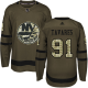 Adidas New York Islanders #91 John Tavares Green Salute to Service Stitched NHL Jersey