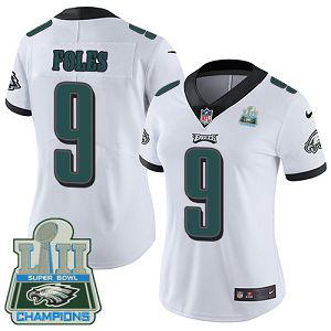 Nike Philadelphia Eagles #9 Nick Foles White Super Bowl LII Champions Women's Stitched NFL Vapor Untouchable Limited Jersey