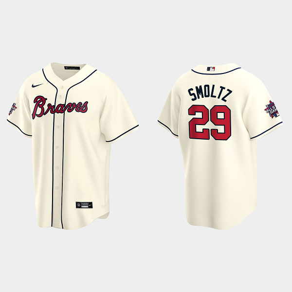 Men's Atlanta Braves #29 John Smoltz Cream 2021 MLB All-Star Game Jersey