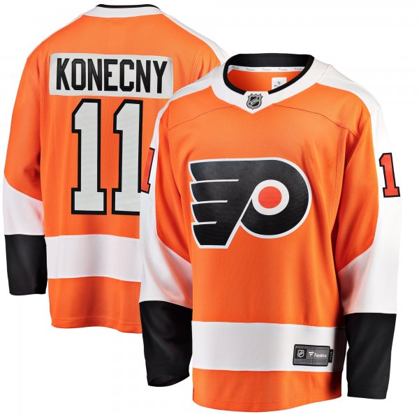 Men's Philadelphia Flyers Travis Konecny Fanatics Orange Breakaway Player Jersey