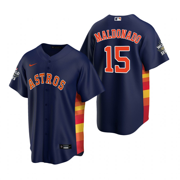 Men's Houston Astros Martin Maldonado Navy 2022 World Series Cool Base Jersey