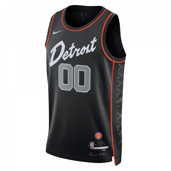 Unisex Detroit Pistons  Nike Black 2023/24 Custom Swingman Jersey - City Edition