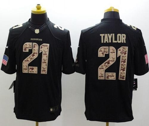 Nike Washington Redskins #21 Sean Taylor Black Men's Stitched NFL Limited Salute to Service Jersey