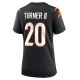 Women's Cincinnati Bengals DJ Turner Nike  Black Team Game Jersey