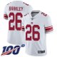 New York Giants #26 Saquon Barkley White Youth Stitched NFL 100th Season Vapor Limited Jersey