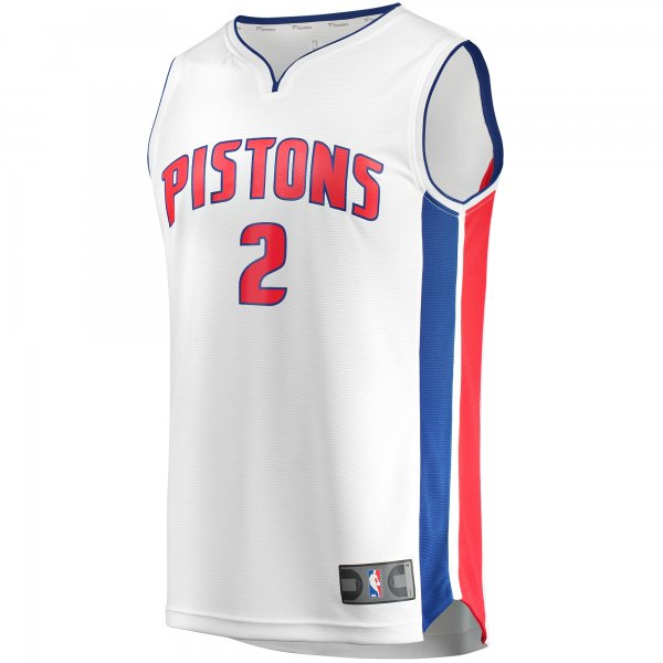 Men's Detroit Pistons Cade Cunningham Fanatics White Fast Break Replica Jersey - Association Edition