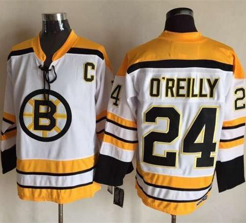 Boston Bruins #24 Terry O'Reilly White CCM Throwback Stitched NHL Jersey