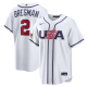 Men's USA Baseball Alex Bregman Nike White 2026 World Baseball Classic Home Stadium Jersey