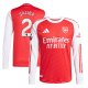 William Saliba Arsenal adidas 2025/26 Home Long Sleeve Player Jersey - Red