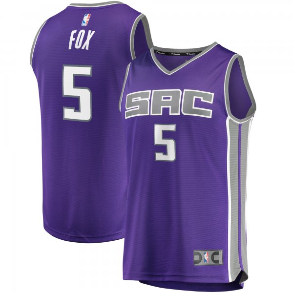 Men's Sacramento Kings De'Aaron Fox Fanatics Purple Fast Break Player Replica Jersey - Icon Edition